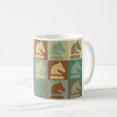 Schach-Pop-Kunst Kaffeetasse (VorderseiteRechts)