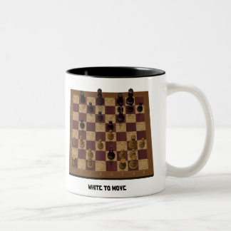 Schach-Position - können Sie eine Gabel Zweifarbige Tasse