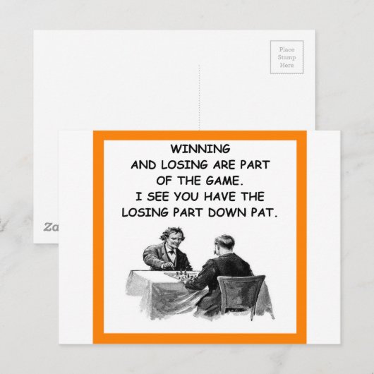 Schach Postkarte (Vorne/Hinten)