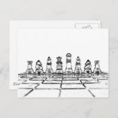 Schach Postkarte (Vorne/Hinten)