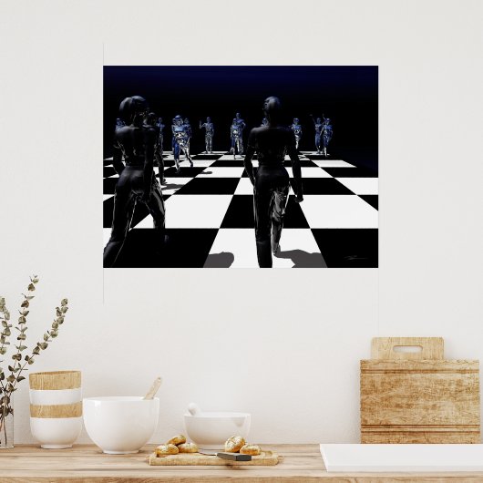 Schach - POV des Bischofs Poster (Küche)