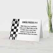 Schach-Puzzle-Grußkarten - Spiel der Strategie Karte (Vorderseite)