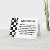 Schach-Puzzle-Grußkarten - Spiel der Strategie Karte (Vorderseite)