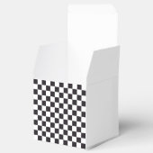 Schach-Quadrat-Muster - schwarz + Ihr Hintergrund Geschenkschachtel (Geöffnet)