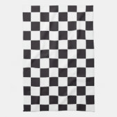 Schach-Quadrat-Muster - schwarz + Ihr Hintergrund Handtuch (Vertikal)