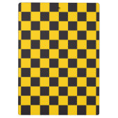 Schach-Quadrat-Muster - schwarz + Ihr Hintergrund Klemmbrett (Rückseite)