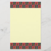Schach-Quadrate Briefpapier (Vorderseite)
