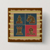 Schach-Quadrate Button (Vorderseite)