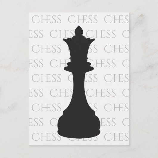 Schach Queen Classic Piece Modern Postkarte (Vorderseite)