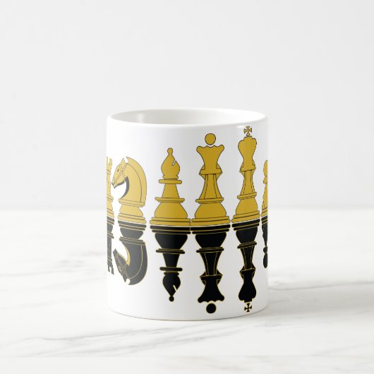 Schach-Reflexion, Schach-Tasse, Esprit-tShirt Kaffeetasse (Mittel)