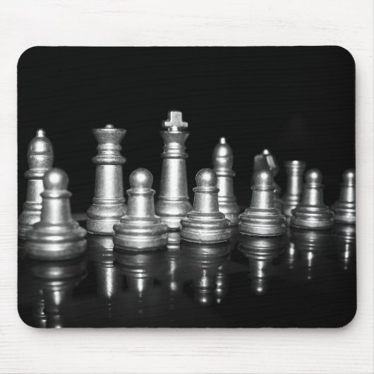 Schach-Reflexionen Mousepad (Vorne)