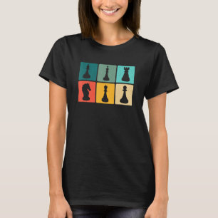 Schach Retro Graphic Chess Player Checkmate Board T-Shirt
