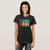 Schach Retro Graphic Chess Player Checkmate Board T-Shirt (Vorne ganz)