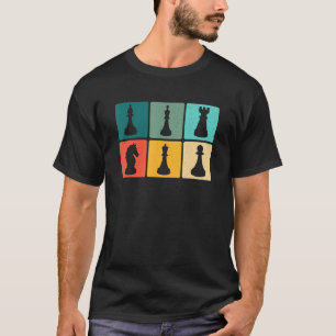 Schach Retro Graphic Chess Player Checkmate Board T-Shirt