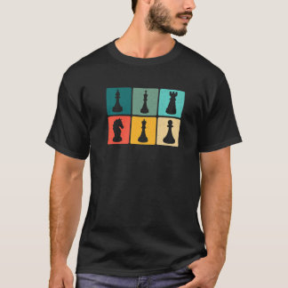 Schach Retro Graphic Chess Player Checkmate Board T-Shirt