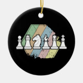 Schach Retro Keramik Ornament (Vorne)