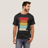Schach-Retro-Player-Schachbrett T-Shirt (Vorne ganz)