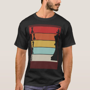 Schach Retro Spieler Schachbrett T-Shirt