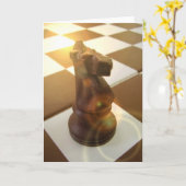 Schach-Ritter-Gruß-Karte Karte (Gelbe Blume)