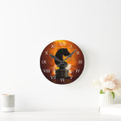 Schach-Ritter in Flammen Runde Wanduhr (Zuhause)