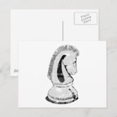 Schach - Ritter Postkarte (Vorne/Hinten)