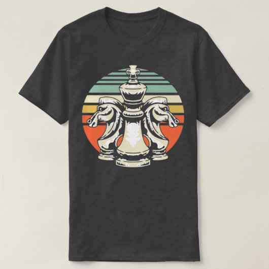 Schach Ritter Schachbrett Schach Piece Funny T-Shirt (Design vorne)
