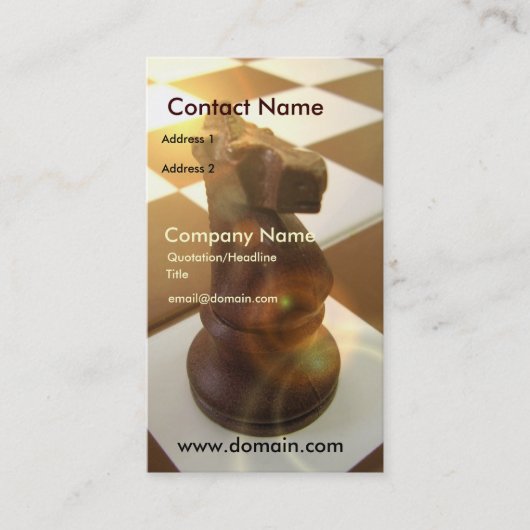 Schach-Ritter-Visitenkarte Visitenkarte (Vorderseite)