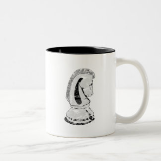 Schach - Ritter Zweifarbige Tasse