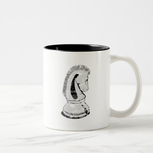 Schach - Ritter Zweifarbige Tasse (Rechts)