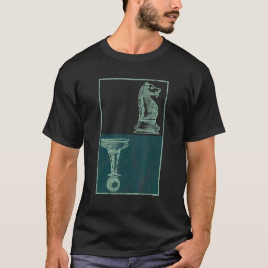 Schach Ritterpferd Spiel Checkmate Schach T-Shirt (Vorderseite)