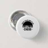 Schach - Ruhe Behalten und Schach spielen Button (Vorne & Hinten)