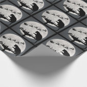 Schach Santa Vollmond Katze und Mausspiel Weihnach Geschenkpapier (Ecke)