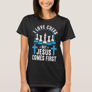 Schach Schach Club Schach Merch Christlich Jesus T-Shirt