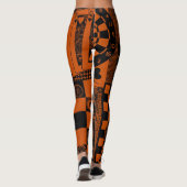 Schach-Schachbretter dominieren Druck Leggings (Rückseite)