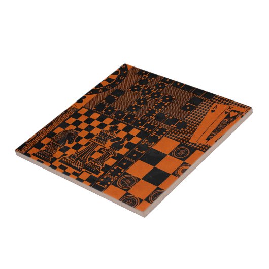 Schach-Schachbretter dominieren Fliese (Seite)