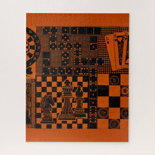 Schach-Schachbretter dominieren Puzzle (Vertikal)