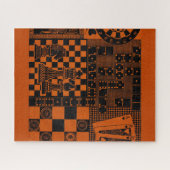 Schach-Schachbretter dominieren Puzzle (Horizontal)