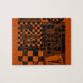 Schach-Schachbretter dominieren Puzzle (Horizontal)