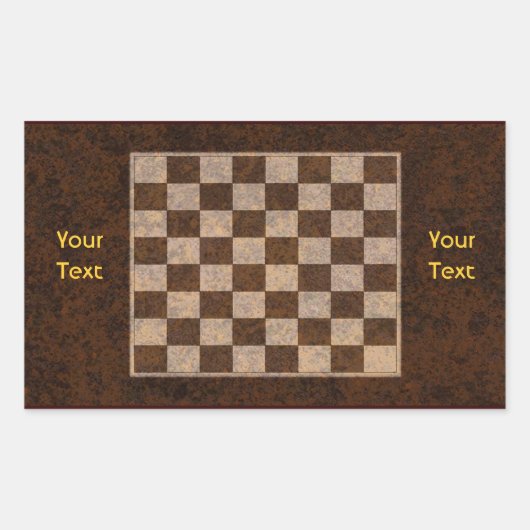 Schach, Schachbretter, Vorstandsbezeichnung Gesche Rechteckiger Aufkleber (Vorderseite)