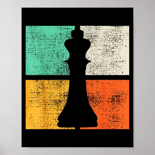 Schach Schachfiguren König Spieler  Poster (Vorne)