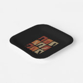 Schach - Schachfiguren Retro Pappteller (Gewinkelt)