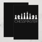 Schach - Schachmeister Einladung (Vorne/Hinten)