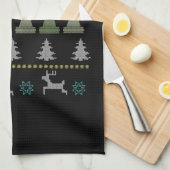 Schach - Schachpartituren Ugg Weihnachten Geschirrtuch (Viertel Falte)