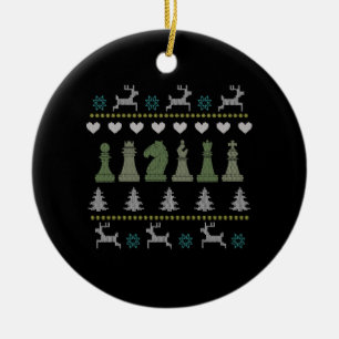 Schach - Schachpartituren Ugg Weihnachten Keramik Ornament