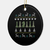 Schach - Schachpartituren Ugg Weihnachten Keramik Ornament (Links)