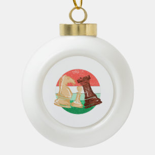 Schach - Schachspielergeschenk für Schach Keramik Kugel-Ornament