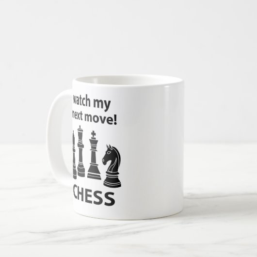 Schach schaut auf meinen nächsten Schachzug Kaffeetasse (Vorderseite Links)