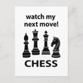 Schach schaut auf meinen nächsten Schachzug Postkarte (Vorderseite)