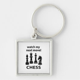 Schach schaut auf meinen nächsten Schachzug Schlüsselanhänger