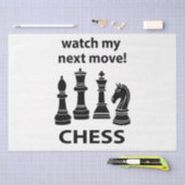 Schach schaut auf meinen nächsten Schachzug Seidenpapier (Handwerk)